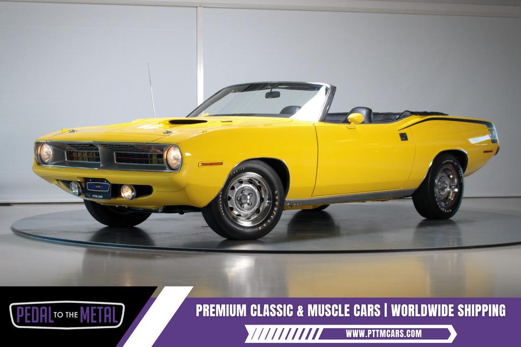 1970 Plymouth 'Cuda 383 Convertible |Matching #s |Export Car, Automaat, Achterwielaandrijving, Zwart, Overige kleuren