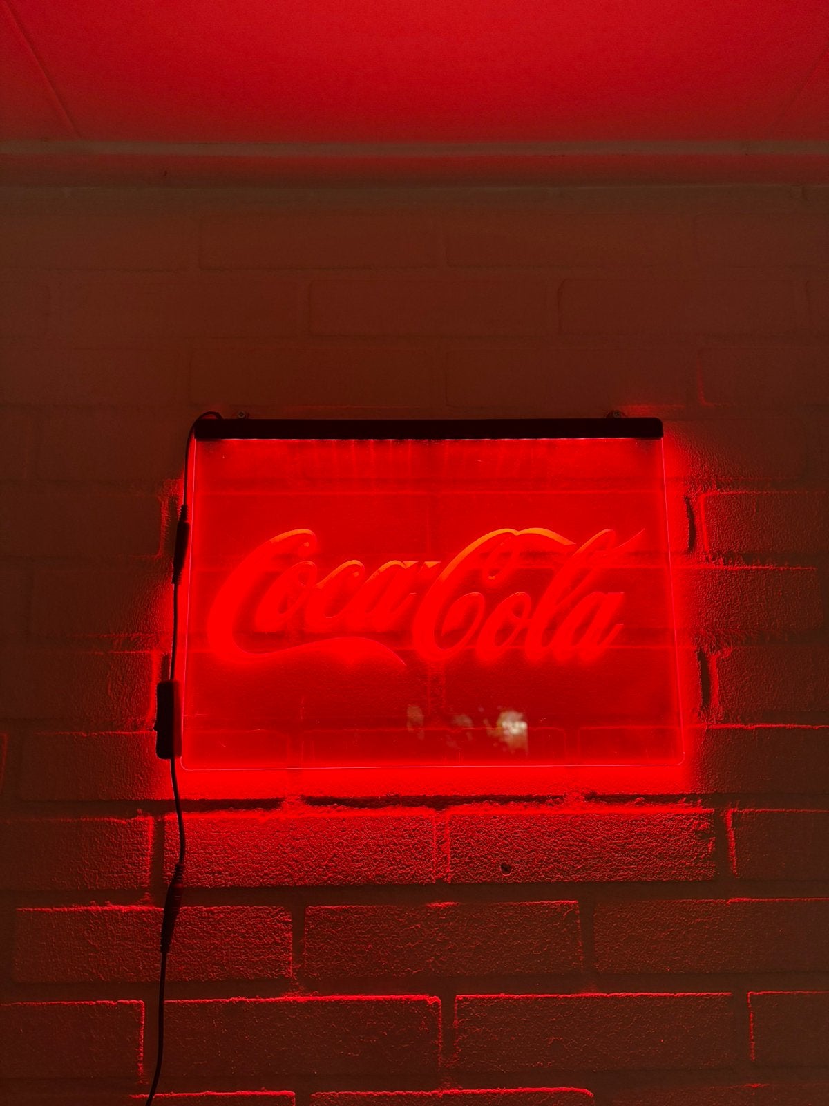 Coca Cola glas lichtplaat, Ophalen, Zo goed als nieuw