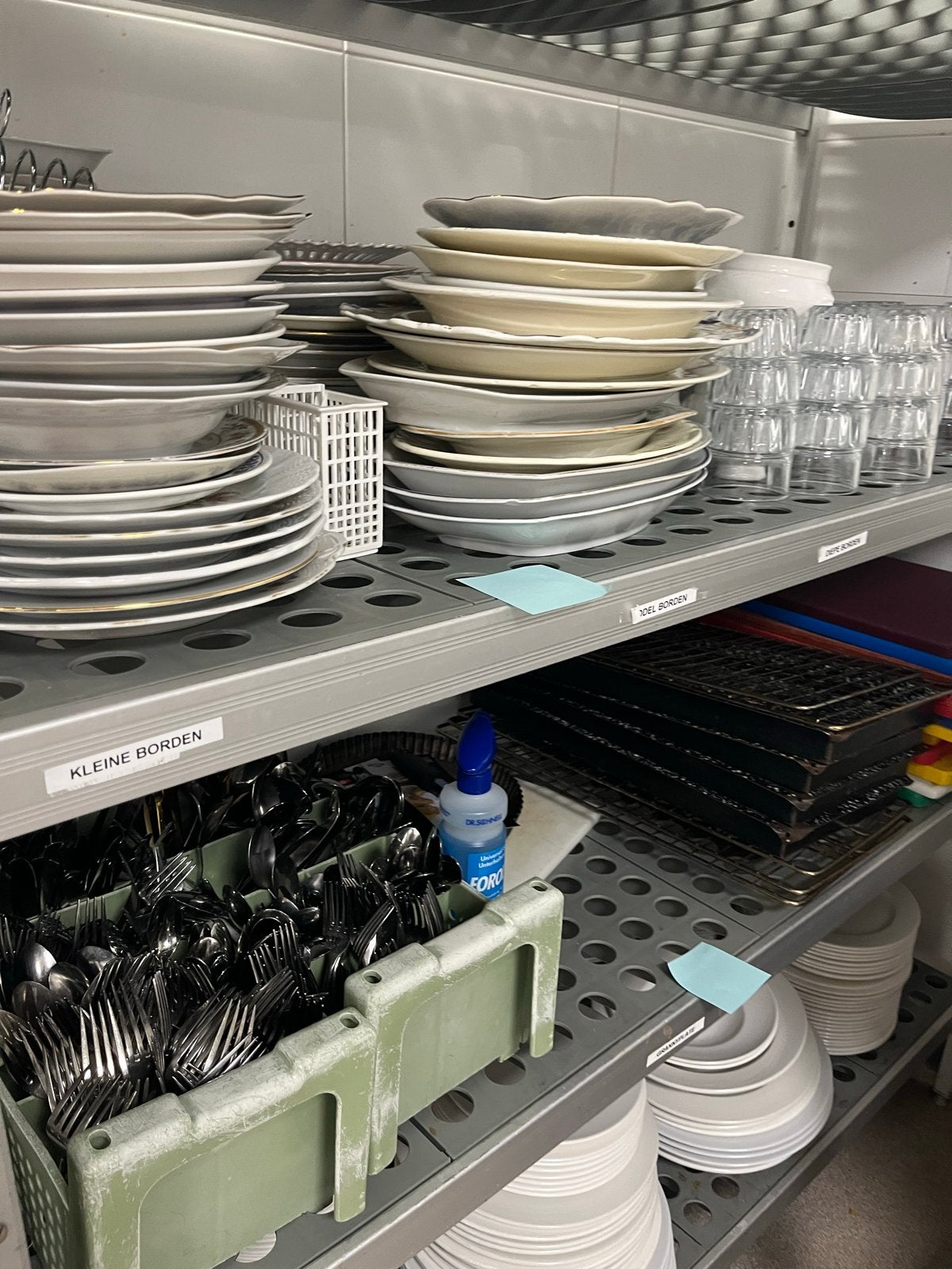 Grote partij horeca servies, bestek en glaswerk, Ophalen, Gebruikt