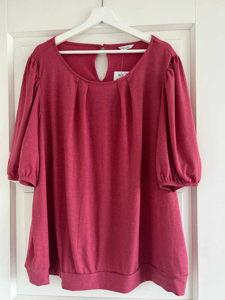 M&S Mode Top Roze XXL - Nieuw met kaartje, Maat 46/48 (XL) of groter, Nieuw, Ophalen of Verzenden, Korte mouw