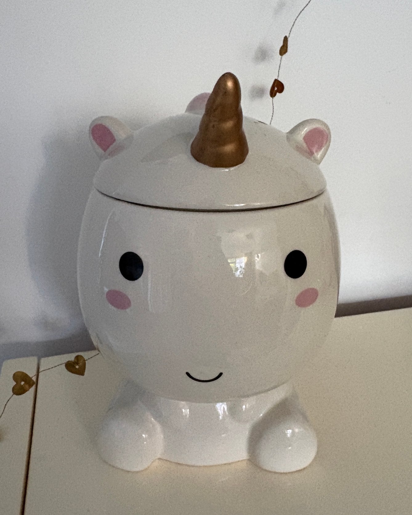Elodie Unicorn koektrommel, merk Smoko, Japans, Ophalen, Zo goed als nieuw, Porselein, Bord of Schaal