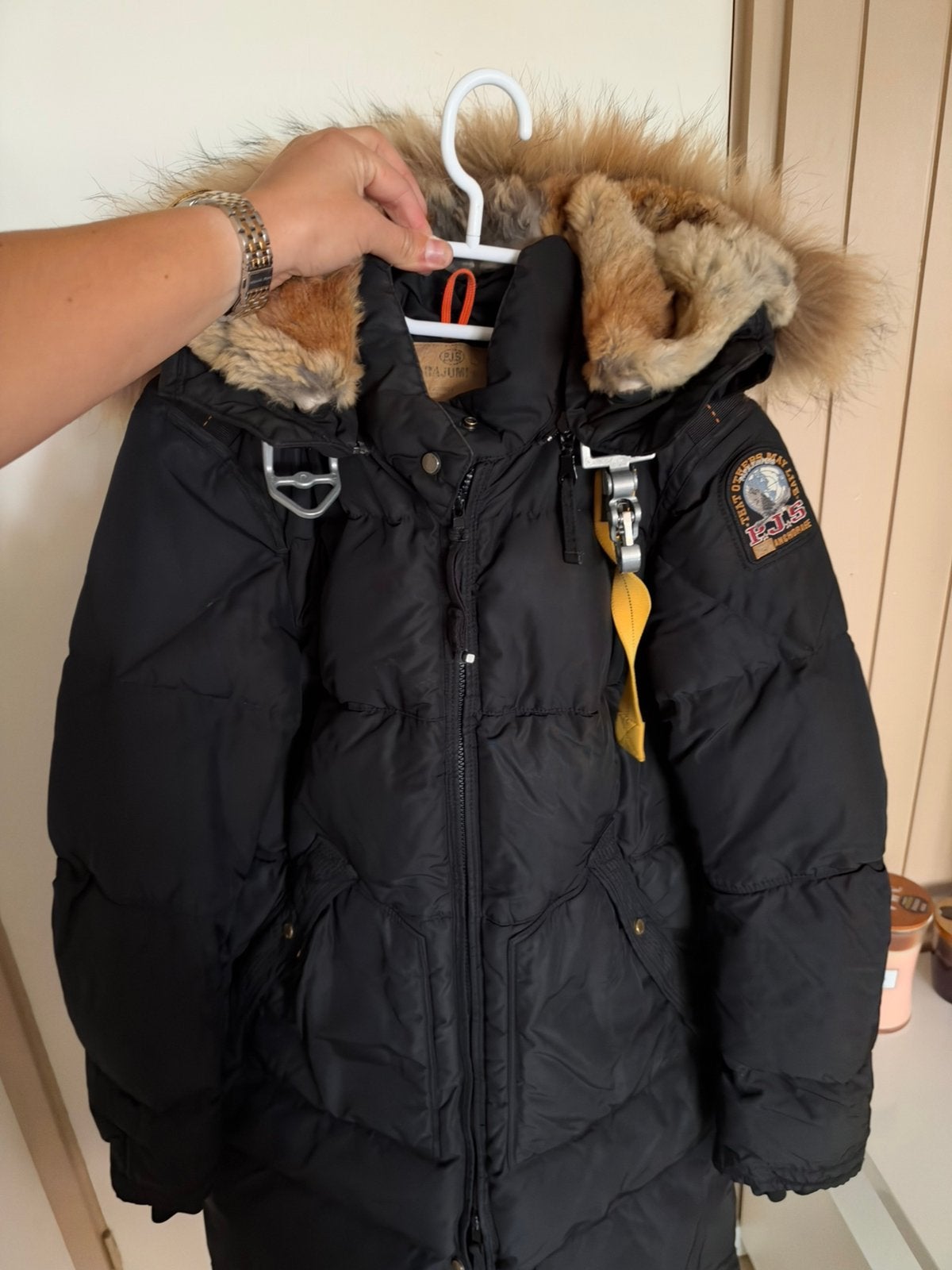 Parajumpers Long Bear slimfit M bont, Ophalen of Verzenden, Gedragen, Maat 38/40 (M), Zwart