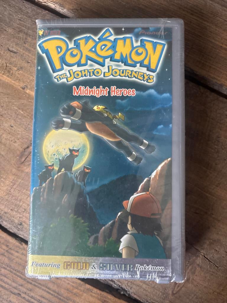 Gesealde Pokémon The Johto Journeys VHS - Midnight Heroes, Cd's en Dvd's, VHS | Film, Nieuw in verpakking, Overige genres, Alle leeftijden
