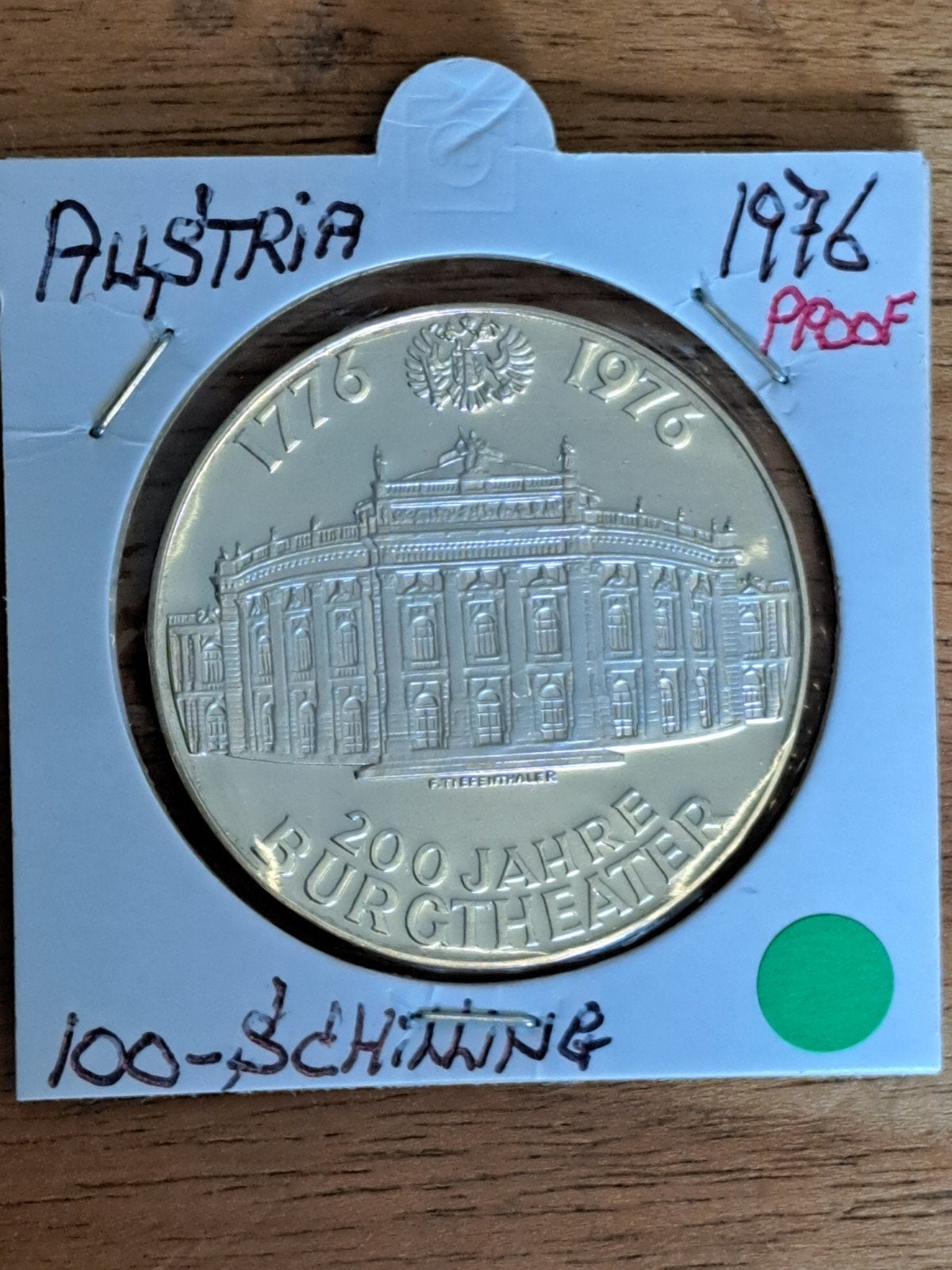 Oostenrijk 100 schilling 1976 proof, Postzegels en Munten, Munten | Europa | Niet-Euromunten, Ophalen of Verzenden, Oostenrijk