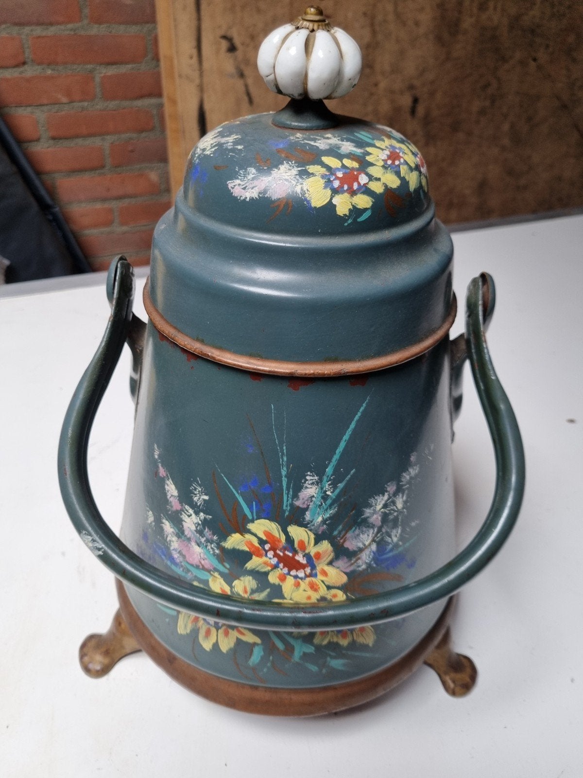 Antieke doofpot, Antiek en Kunst, Antiek | Emaille, Ophalen of Verzenden