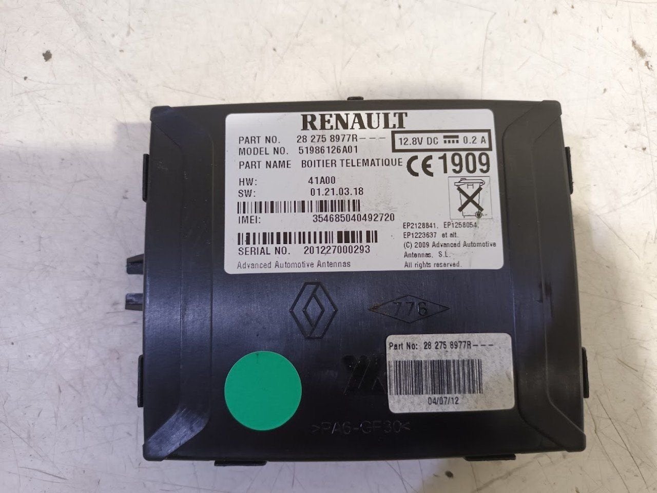 Computer telefoon Renault Clio, Onderdelen@venauto.nl, Van der Ven Autorecycling B.V., Gebruikt, Ettenseweg 76, 4706 PB Roosendaal, The Netherlands