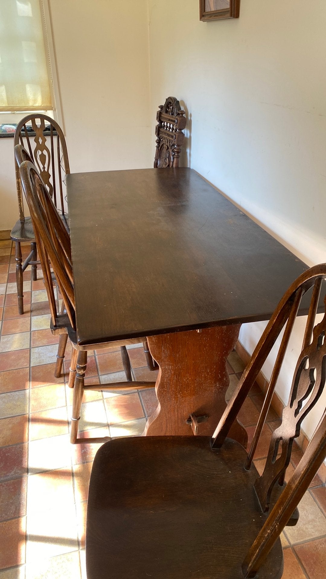 Tafel en stoelen, Huis en Inrichting, Ophalen, Zo goed als nieuw, 4 tot 6 stoelen
