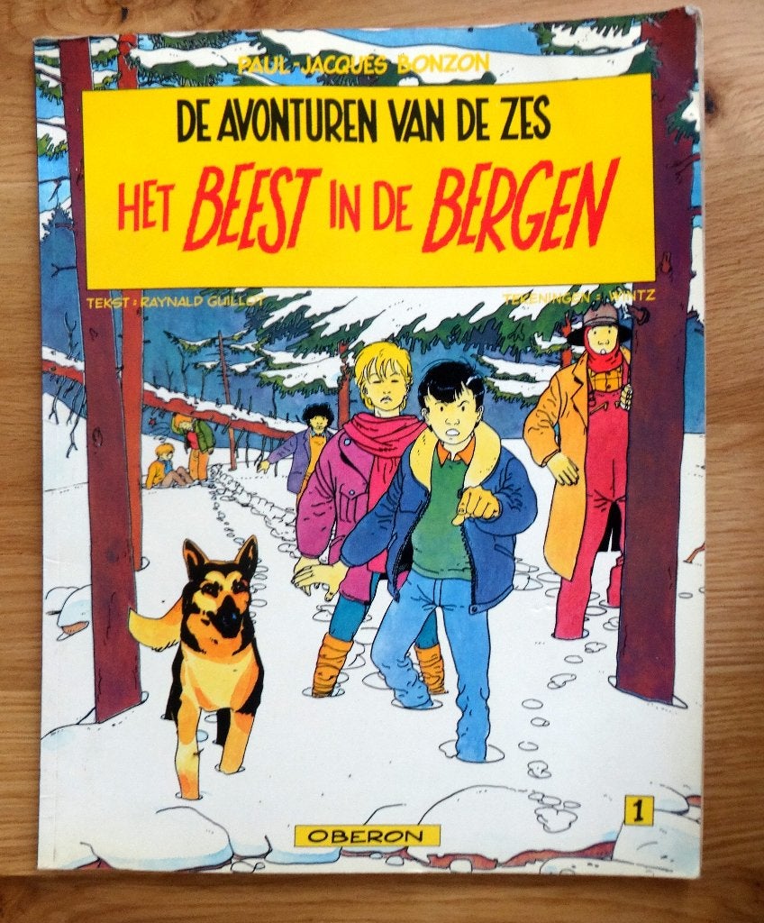 De Avonturen van de Zes, Het Beest in de Bergen, Boeken, Gelezen, Eén stripboek, Ophalen of Verzenden, Paul-Jacques Bonzon