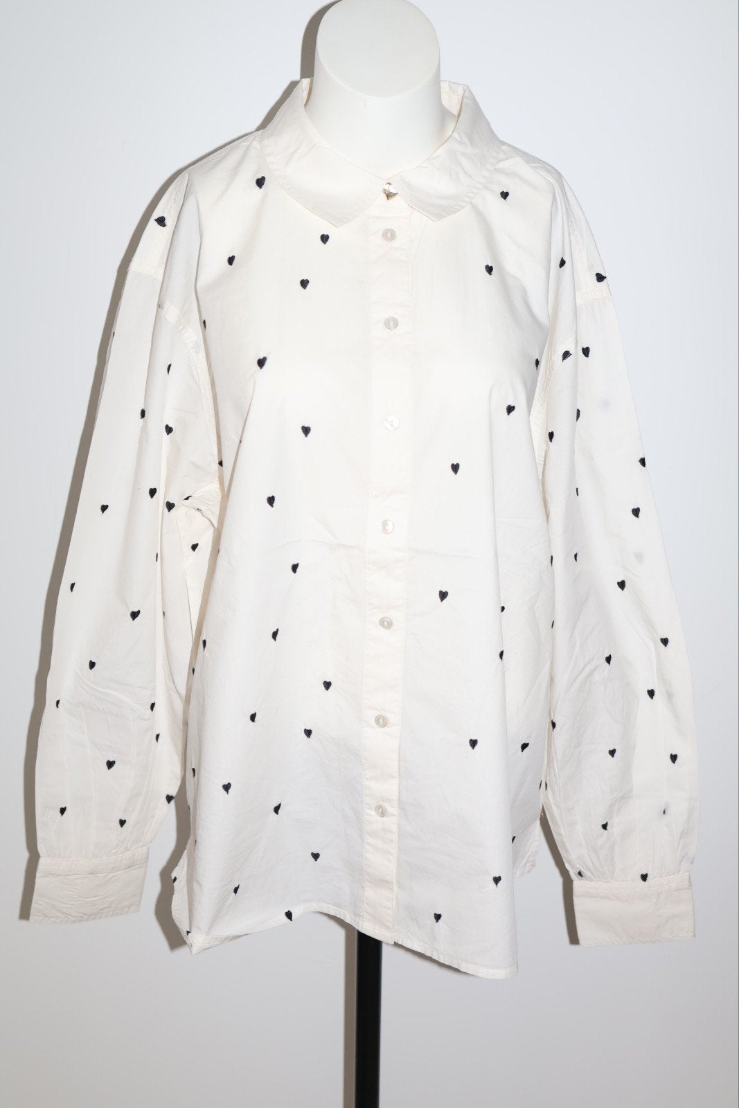 Fabienne Chapot Dinar Blouse - Wit met Zwarte Hartjes - Maat, Kleding | Dames, Fabienne Chapot, Nieuw, Ophalen of Verzenden, Fabienne Chapot
