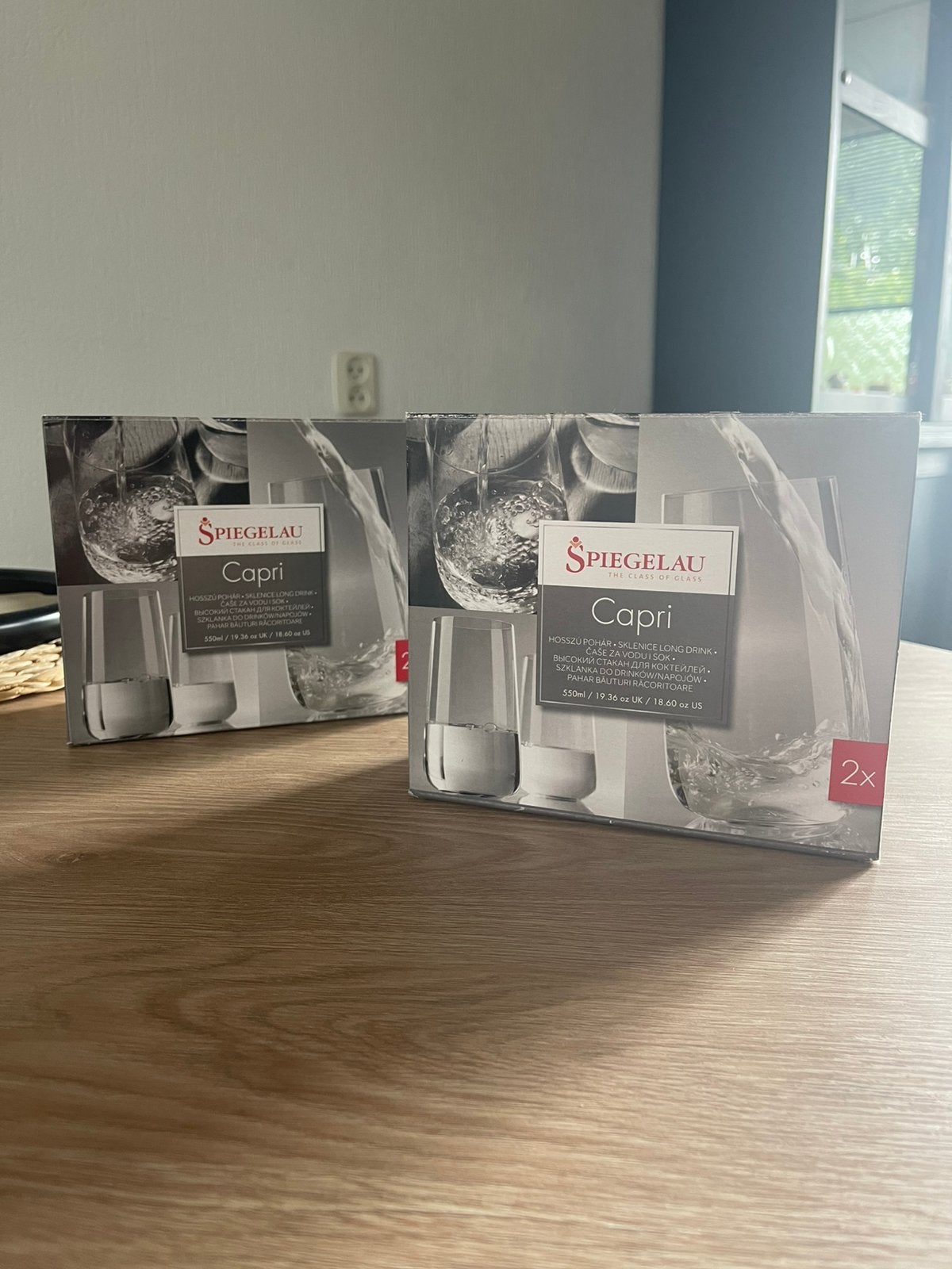Nieuwe Spiegelau Capri longdrinkglazen set van 2, Glas of Glazen, Overige merken, Nieuw, Ophalen of Verzenden