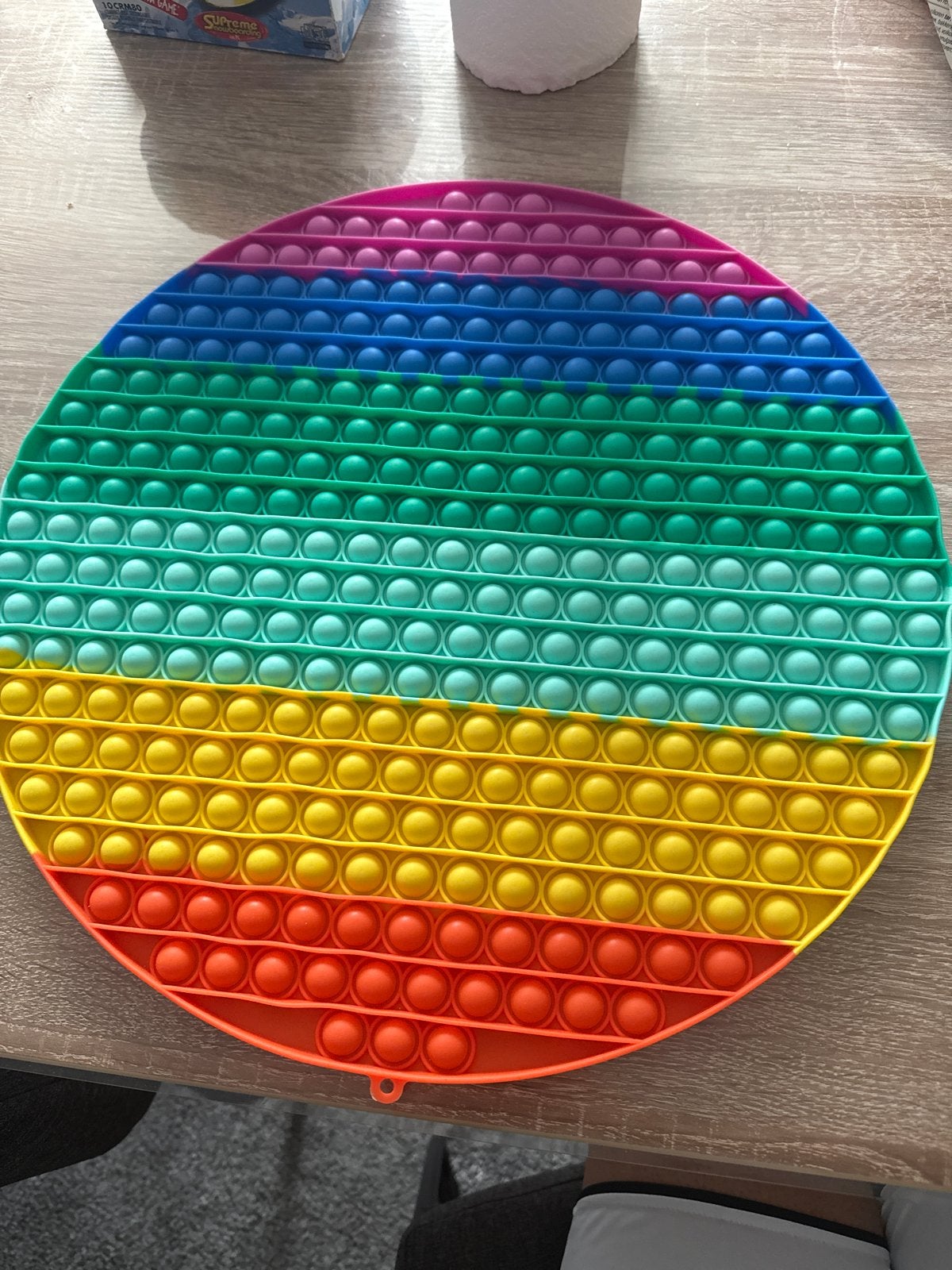 Grote Regenboog Pop It Fidget Toy - Rond 40x40, Ophalen of Verzenden, Zo goed als nieuw, Jongen of Meisje