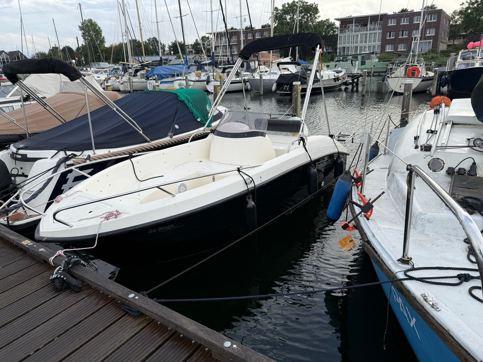 Topcraft 455 +Honda 15 pk + trailer + evt ligplaats overname, Watersport en Boten, Vis- en Consoleboten, Ophalen, Viertaktmotor