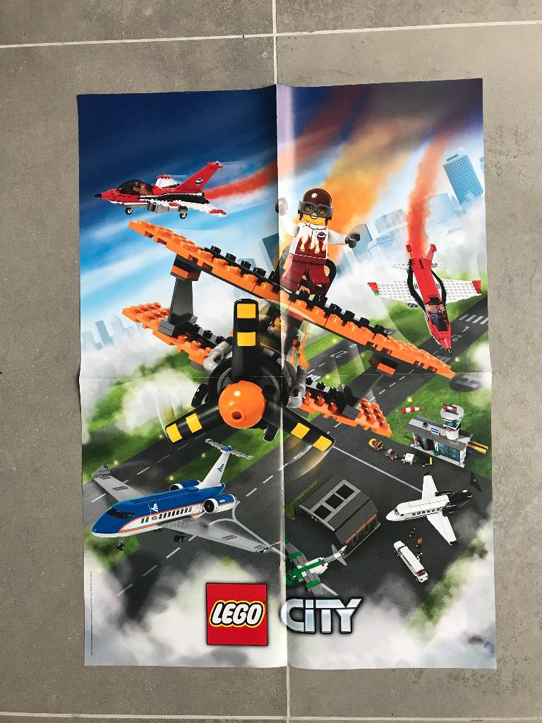Poster Lego City vliegtuigen (68x48cm) NIEUW, Kinderen en Baby's, Speelgoed | Duplo en Lego, Ophalen of Verzenden, Nieuw, Lego