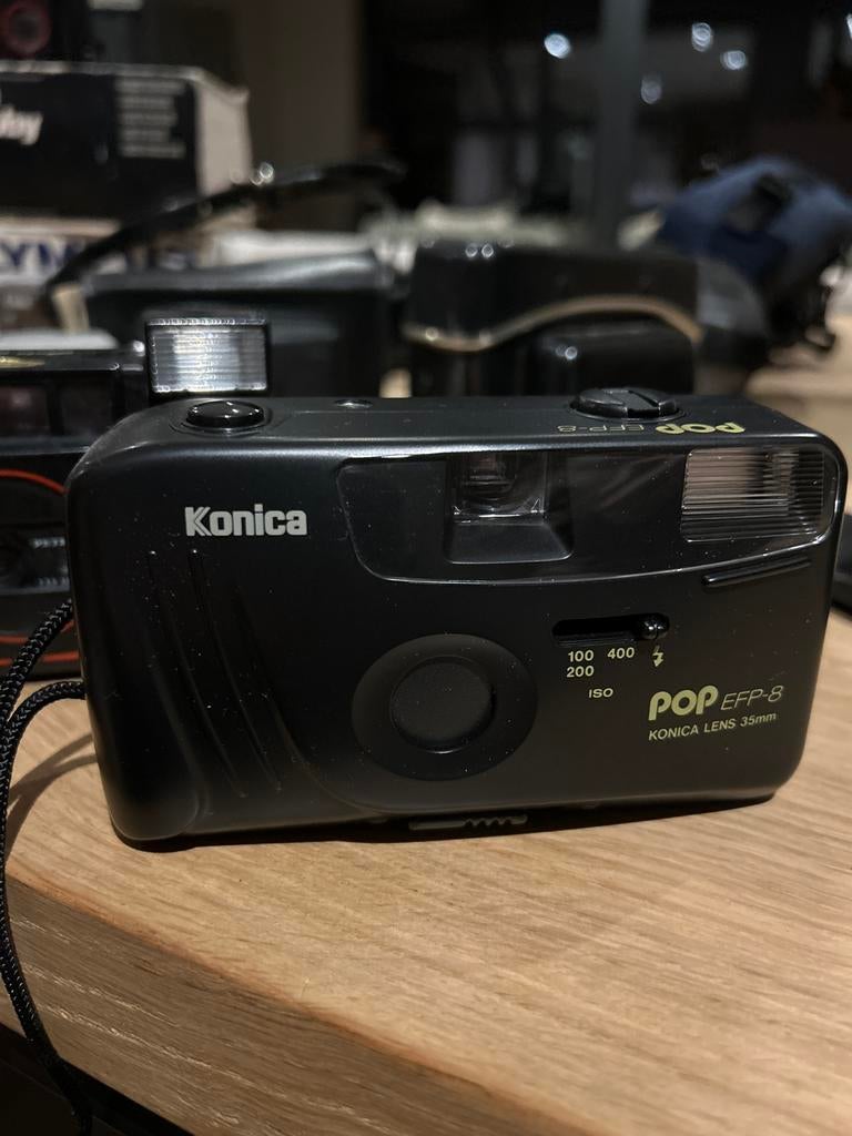 Konica POP EFP-8 Compact Camera - Vintage Analoge Camera, Ophalen of Verzenden, Gebruikt, Compact, Konica