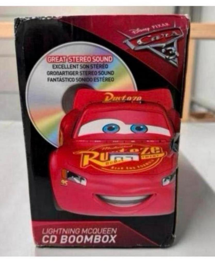 Disney Pixar CARS Lightning McQueen Cd-speler Boombox NIEUW, DISNEY, Nieuw, Ophalen of Verzenden, H