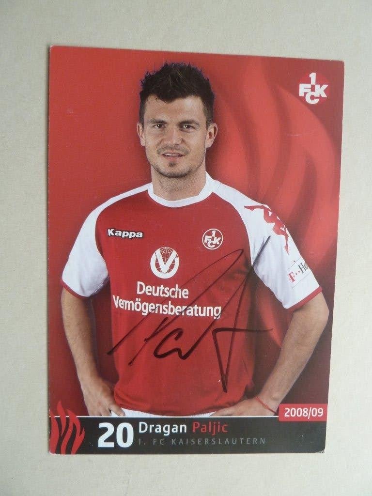 Spelerskaart.   Dragan.Paljic. Fc Kaiserslautern. 2008/2009, Verzamelen, Ophalen of Verzenden, Zo goed als nieuw, Buitenlandse clubs