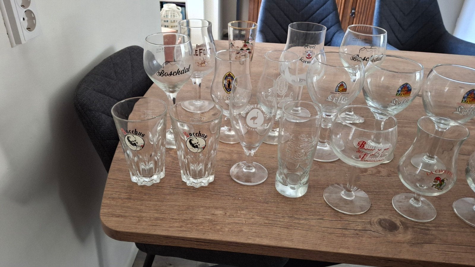 Grote collectie bierglazen van diverse merken, Ophalen, Gebruikt, Glas of Glazen, Overige merken