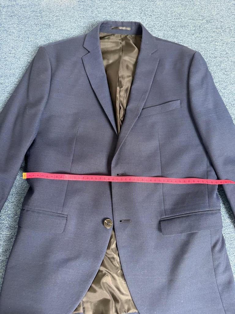 Jack & Jones pak donkerblauw, Kleding | Heren, Kostuums en Colberts, Ophalen of Verzenden, Zo goed als nieuw, Maat 52/54 (L), Blauw