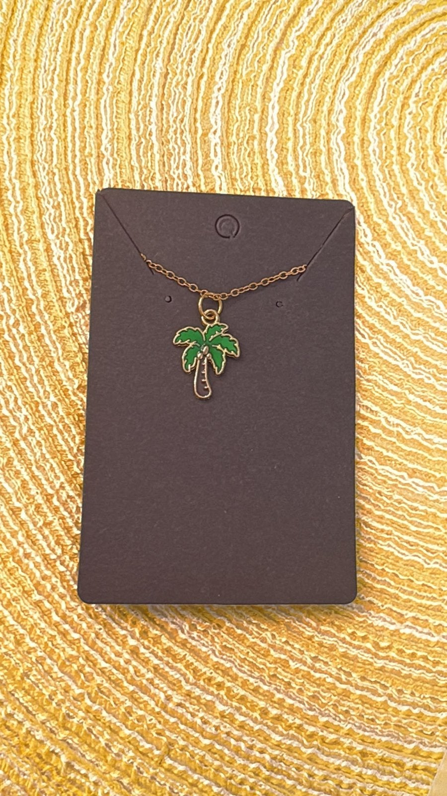 Goudkleurige ketting met palmboom hanger - Nieuw, Verzenden, Nieuw, Goud, Overige materialen