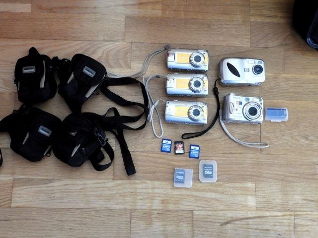 Partijtje camera's, Powershot, Cybershot, Photosmart+extra's, Gebruikt, Ophalen of Verzenden, Compactcamera, Overige Merken