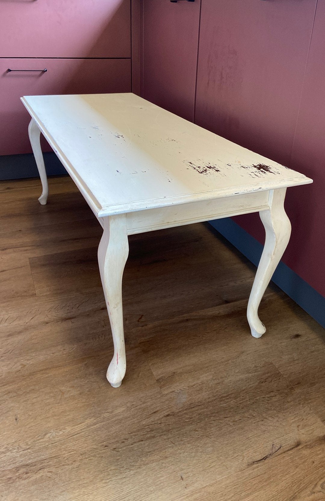 gratis - Witte salontafel vintage barok Queen Ann, Huis en Inrichting, Tafels | Salontafels, Ophalen, 100 tot 150 cm, 50 tot 100 cm