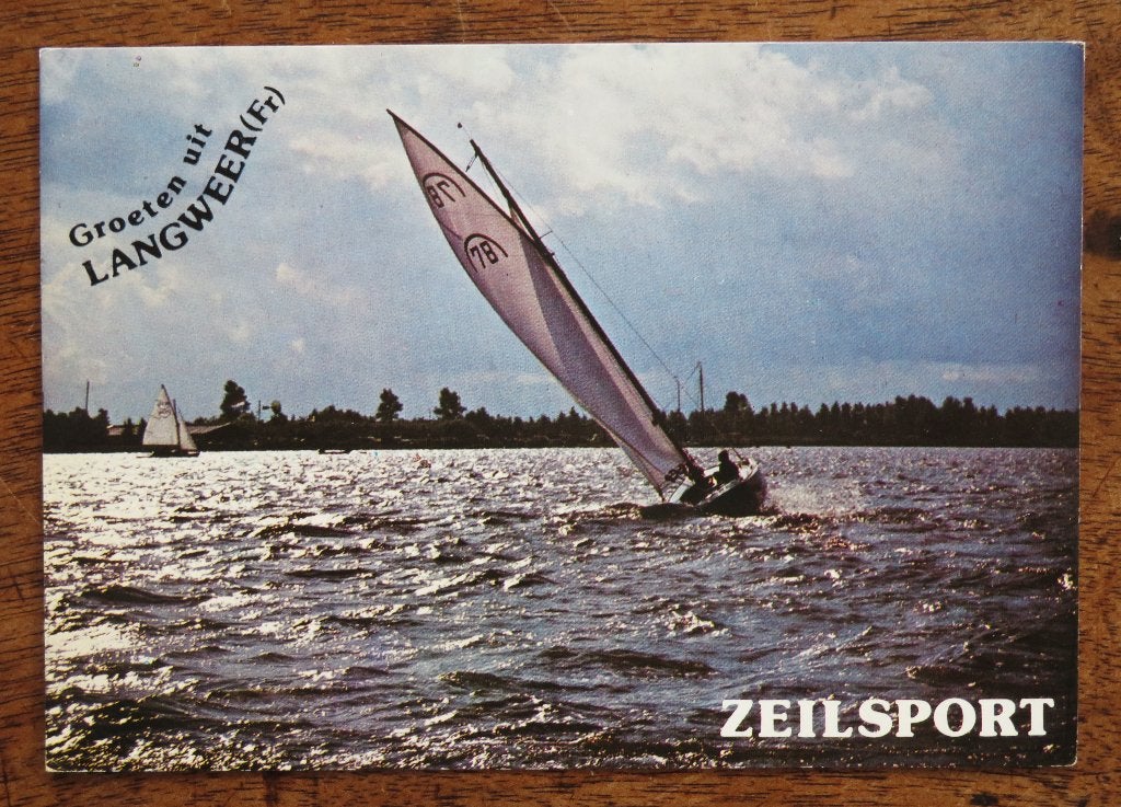 Langweer Groeten uit Langweer ( zeilboten ) 1985, Ophalen of Verzenden, Voor 1920, Noord-Brabant