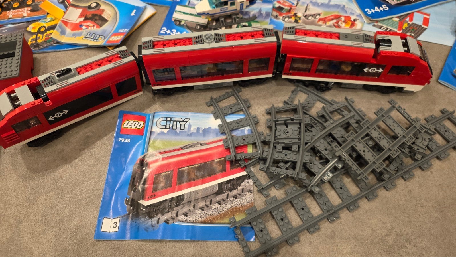 Grote partij LEGO City met treinen en instructieboekjes, Kinderen en Baby's, Speelgoed | Duplo en Lego, Ophalen, Lego, Complete set