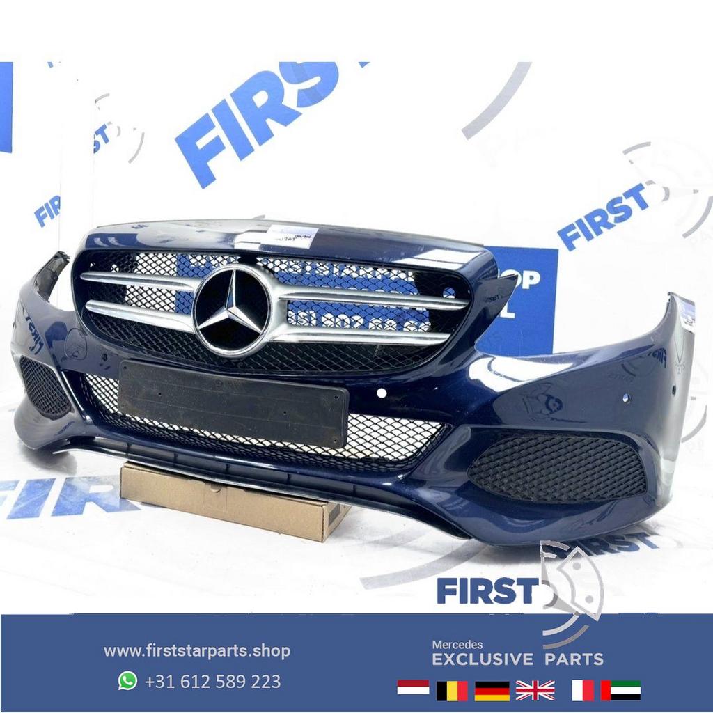 W205 VOORBUMPER COMPLEET + GRIL Mercedes C Klasse 2014-2018, Auto-onderdelen, Carrosserie en Plaatwerk, Gebruikt, -, Voor, Ophalen of Verzenden