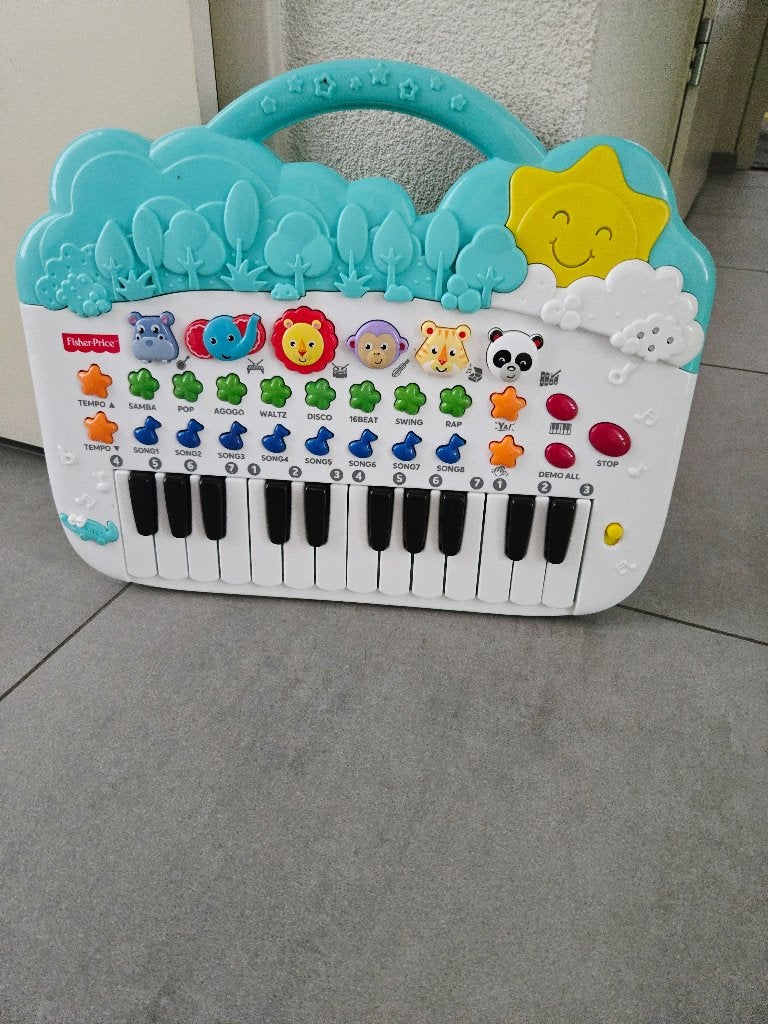 Fisher-Price Muzikaal Piano Speelgoed met Geluid, Ophalen, Zo goed als nieuw, Elektronica, Met geluid