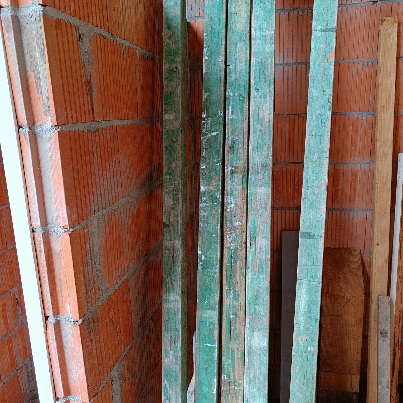 Gebruikte geïmpregneerde houtenmetselprofielen, Doe-het-zelf en Verbouw, Hout en Planken, Ophalen, Gebruikt, Balk