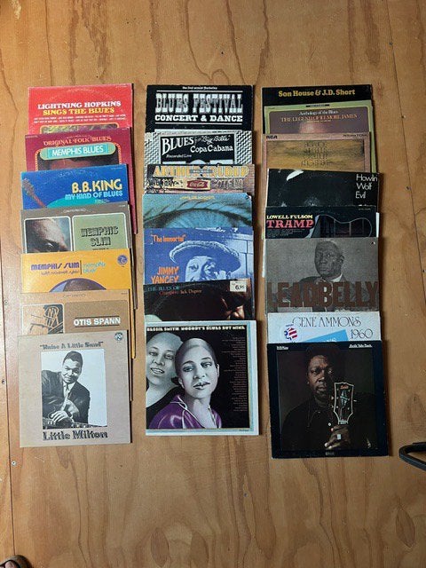 22 oude blues lp’s, LP, Gebruikt, Ophalen of Verzenden, Inclusief binnenhoes