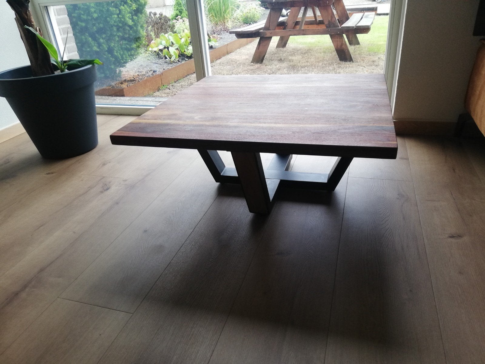 Salon tafel 80 x 80, Huis en Inrichting, Ophalen, 50 tot 100 cm, Vierkant, Tot twee personen