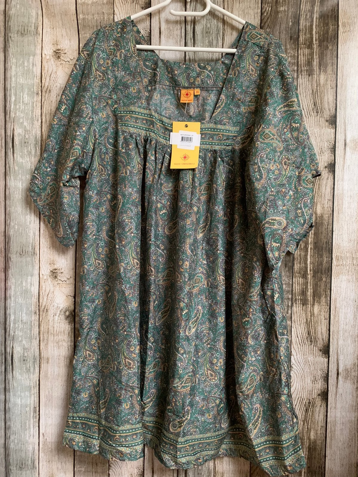 Super mooi nieuw tuniek met wijde mouwen (Maat 50/52), Blouse of Tuniek, Nieuw, Aller Simplement, Meerkleurig