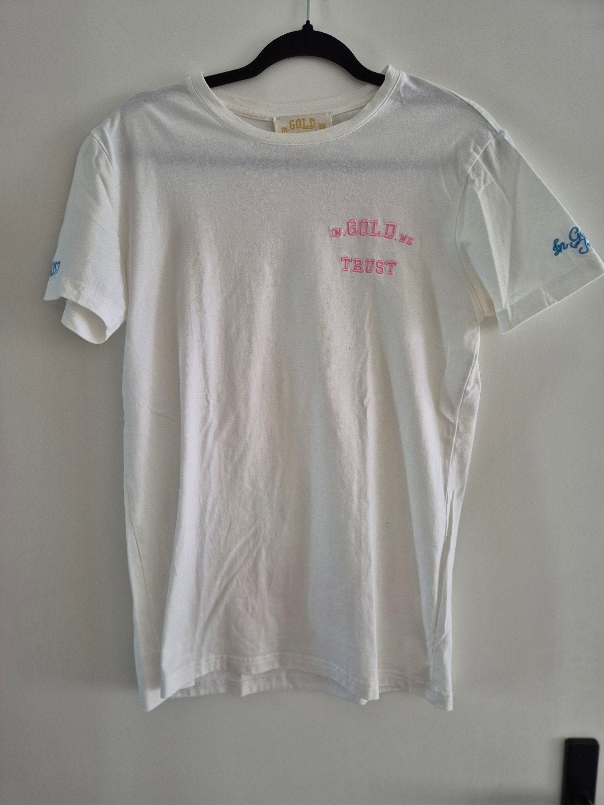 In Gold We Trust shirt maat M, Maat 48/50 (M), Wit, Ophalen of Verzenden, Zo goed als nieuw