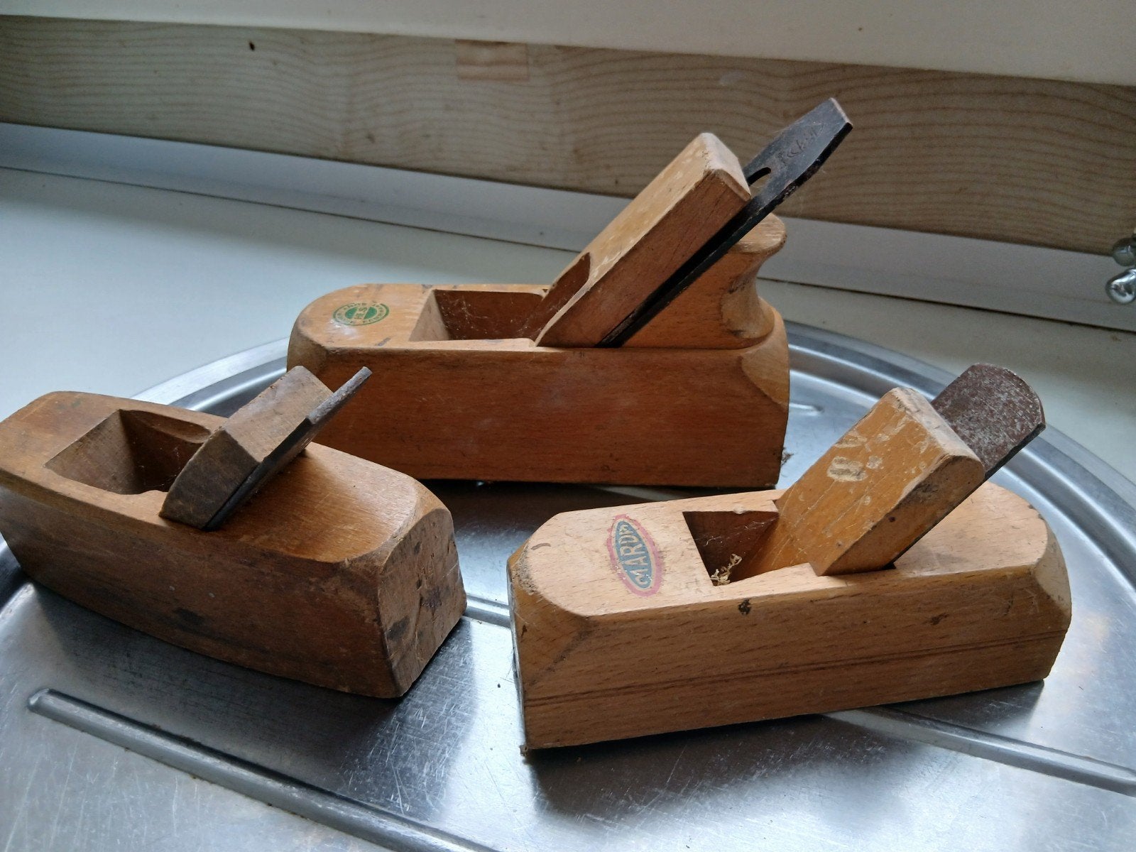 3 vintage houtschaven, Doe-het-zelf en Verbouw, Gereedschap | Handgereedschap, Ophalen of Verzenden, Gebruikt, Overige typen
