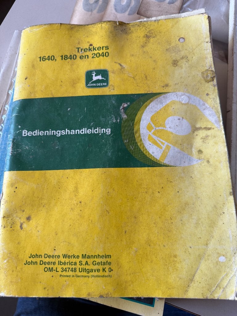 Handleiding voor john deere 1640/2040, Ophalen of Verzenden