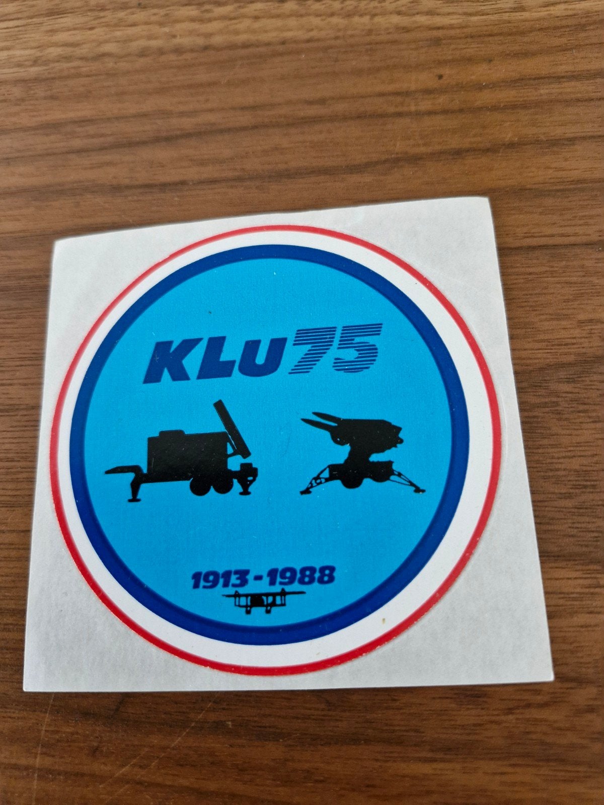 9934 KLU75 Sticker - Koninklijke Luchtmacht 1913-1988, Ophalen of Verzenden, Nieuw, Overige typen