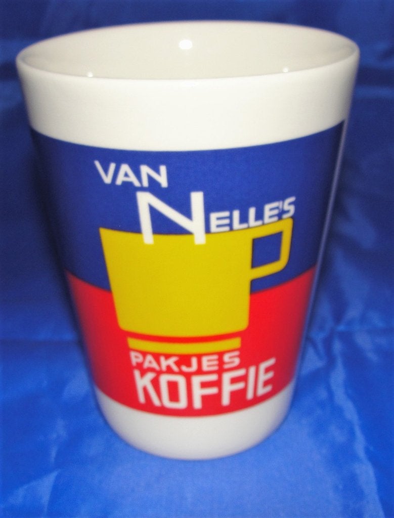 Vintage Van Nelle Koffiebeker- Design Jac. Jongert, Overige merken, Ophalen of Verzenden, Zo goed als nieuw, Overige stijlen