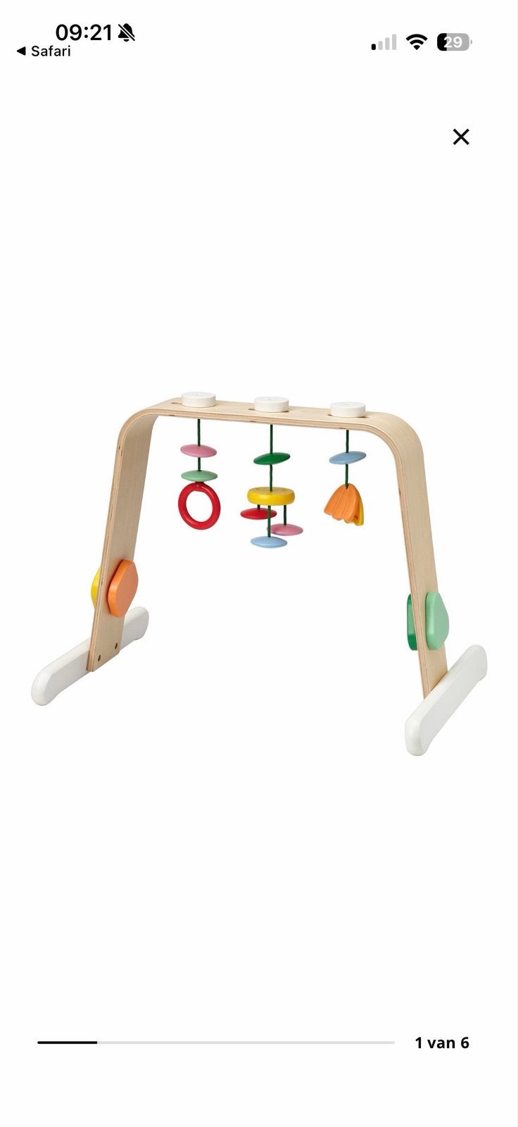 Ikea LEKA babygym hout berkentriplex, Ophalen, Gebruikt, Babygym