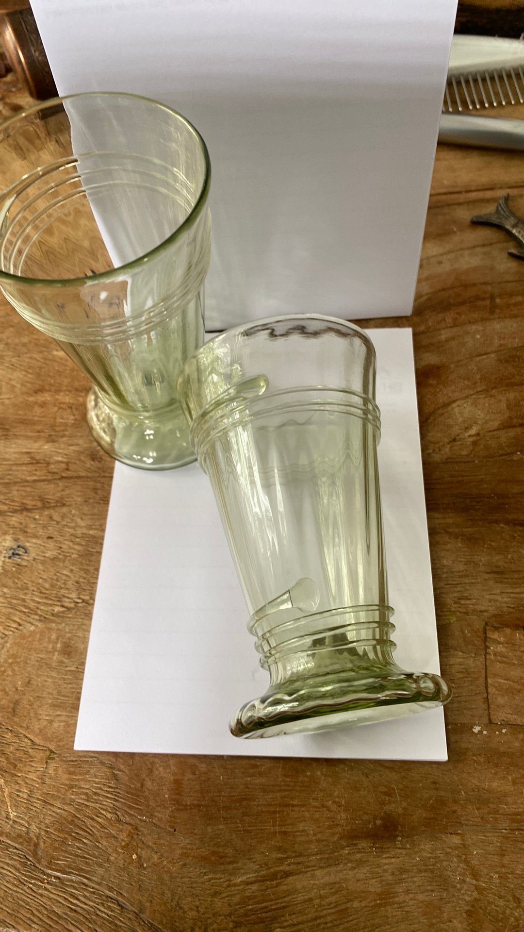 2 bosglas glazen heel apart, Ophalen of Verzenden