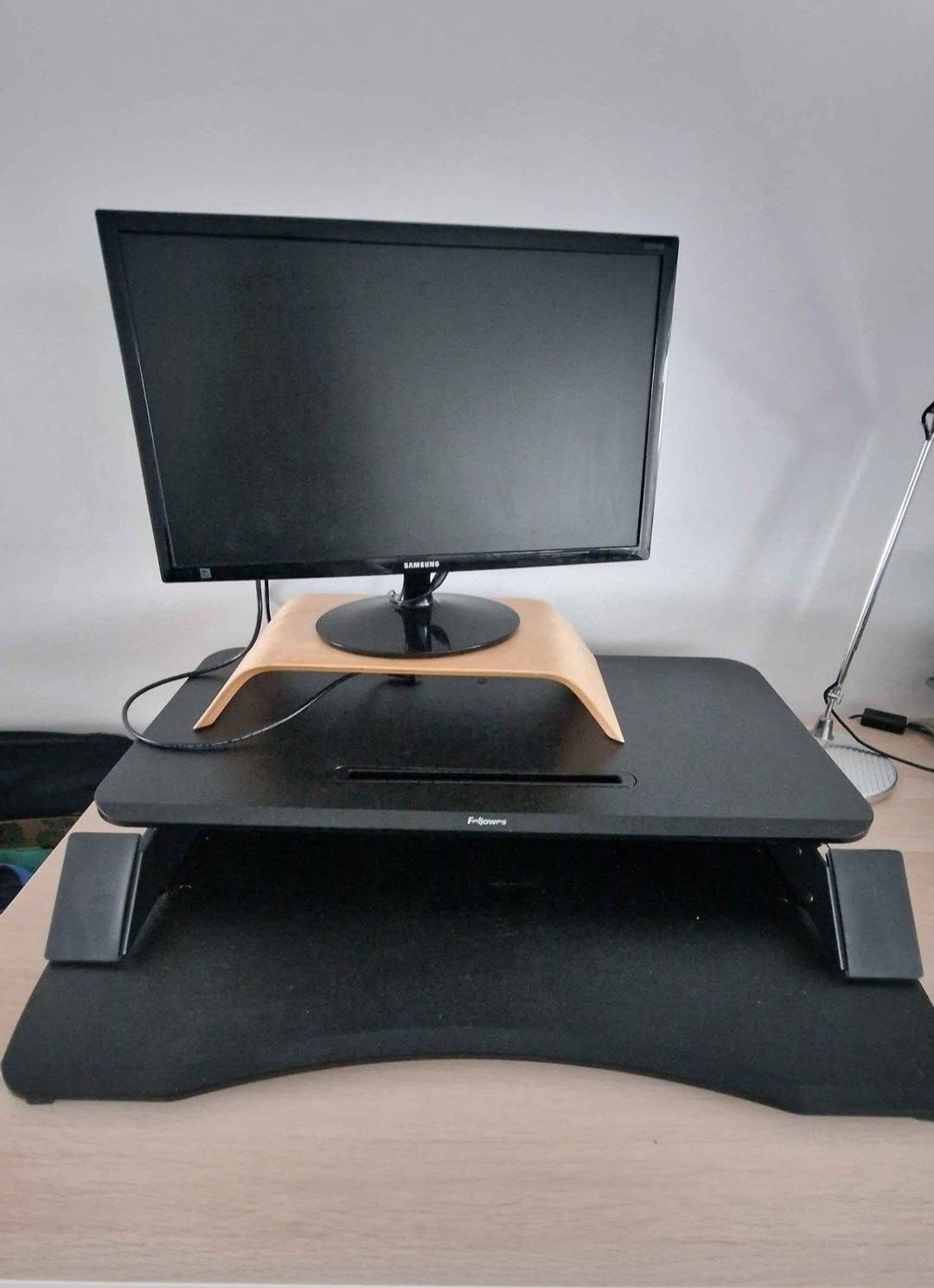 Verstelbaar zit-sta werkstation - Fellowes Corsivo, Ophalen