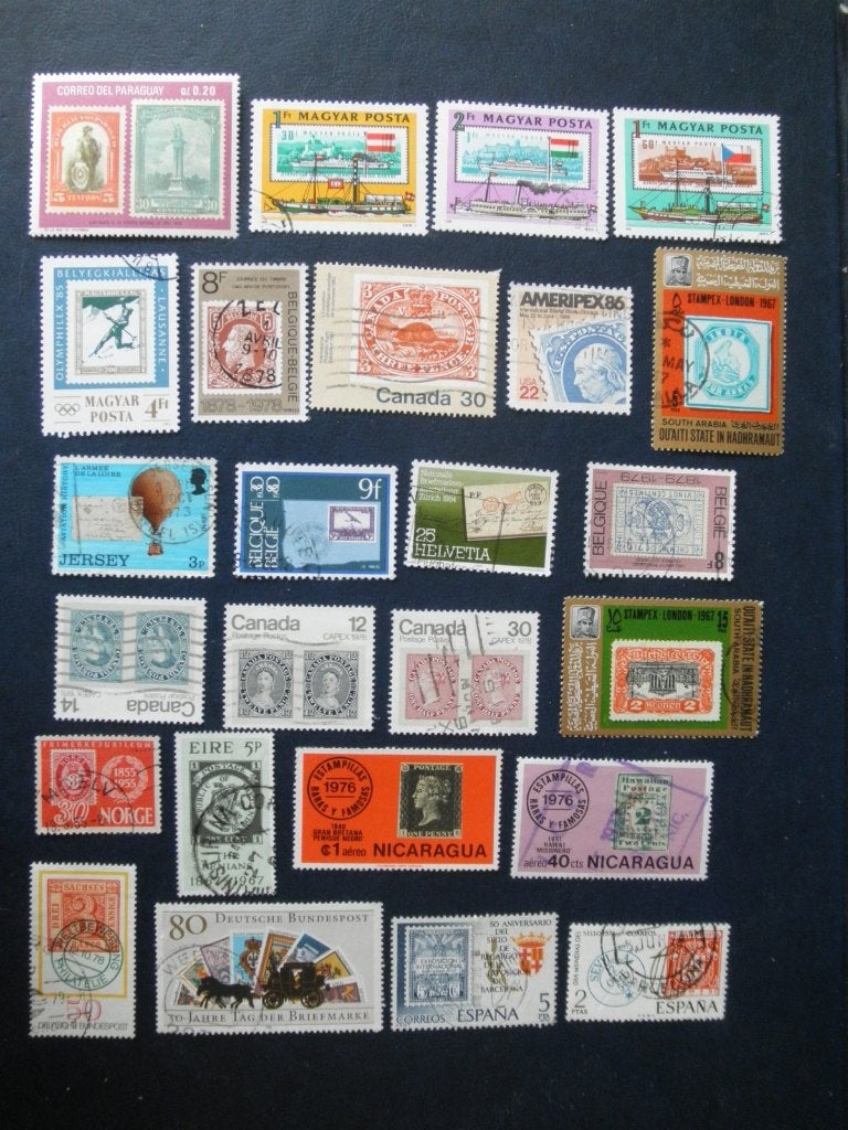 Postzegels zegels op zegels - 25 zegels (3)., Ophalen of Verzenden, Overige thema's