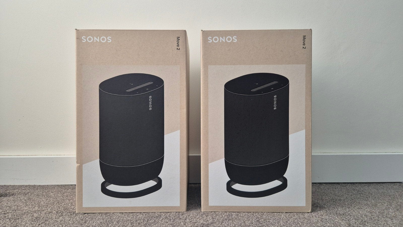 Sonos Move 2 - Draagbare Smart Speakers (2 stuks), Ophalen, Stofbestendig, Zo goed als nieuw, Draagbare speaker