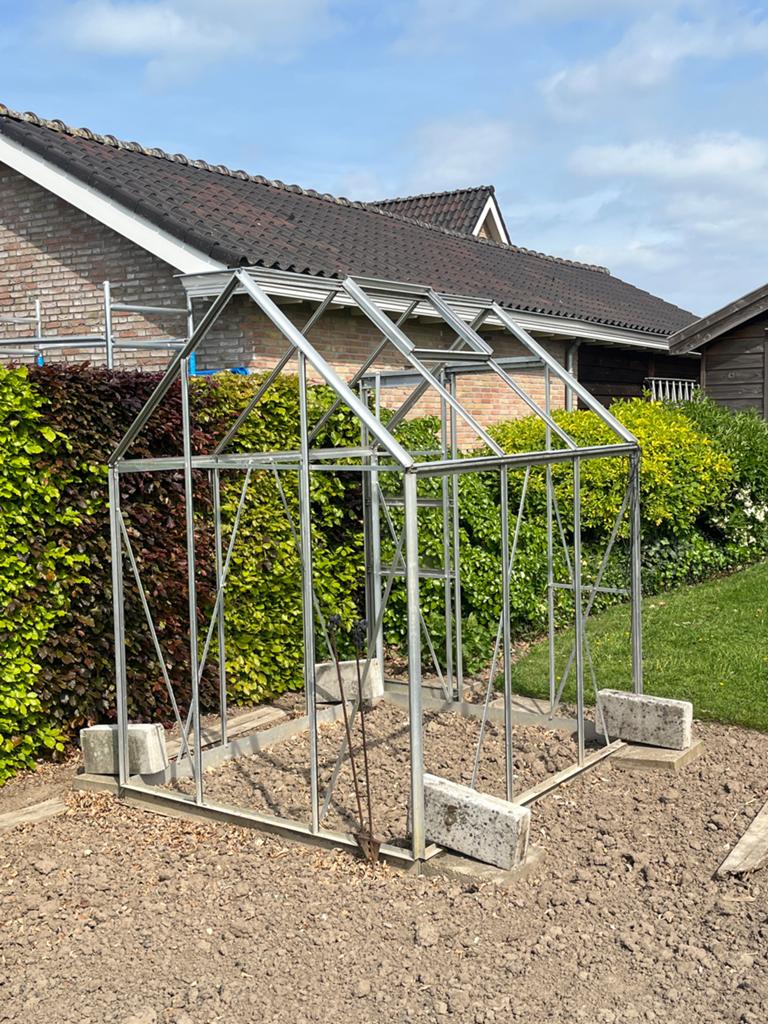 Glazen kas met aluminium frame, Ophalen, Gebruikt, Kweekkas, Glas