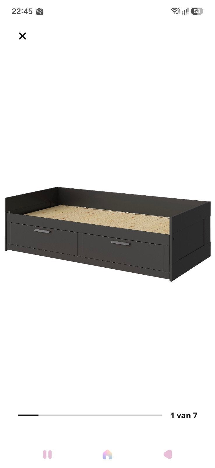 brimnes uitschuifbed ikea, Huis en Inrichting, Ophalen, Overige materialen, Verstelbaar, Overige kleuren