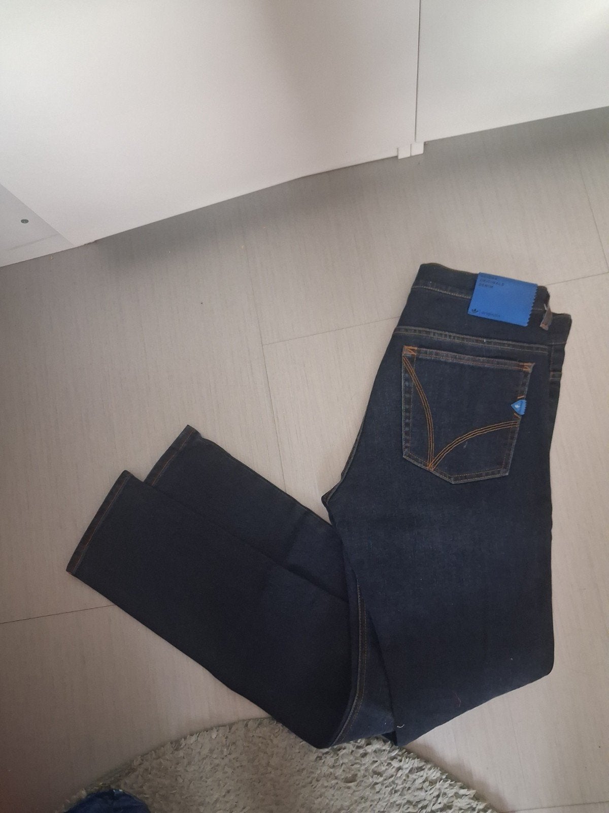 Adidas Original Jeans Heren Maat 50 (vrouwen maat 38) - Donk, Blauw, Ophalen of Verzenden, Zo goed als nieuw, Adidas Original