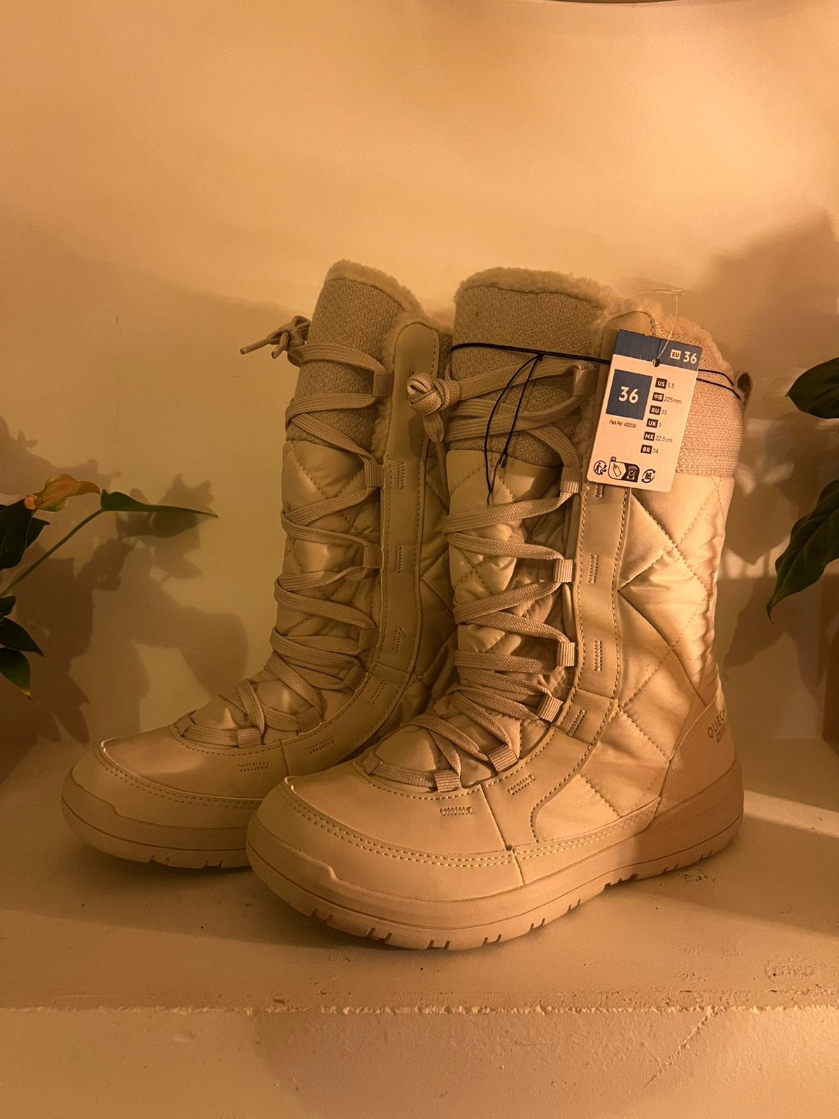 NIEUW | Quechua dames sneeuwboots NH500 | maat 36, Ophalen, Nieuw, Beige, Snowboots