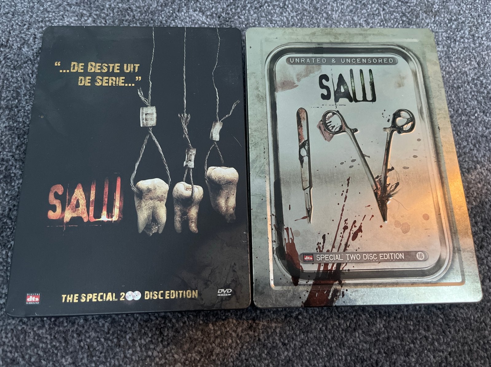Saw 3 en 4 DVD Steelbook - Special Editions, Vanaf 16 jaar, Speciale editie, Nederlands, Ophalen of Verzenden