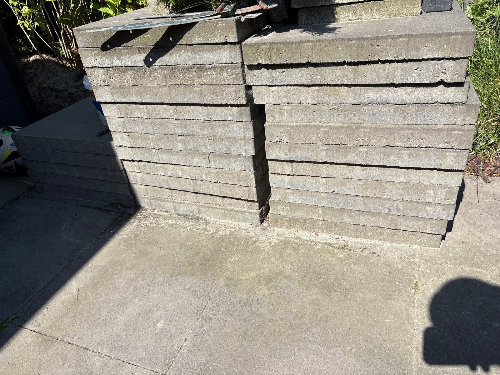 Gratis af te halen Beton terrastegels - Gebruikt 26x50x50cm, Tuin en Terras, Ophalen, Gebruikt, 10 m² of meer, Beton