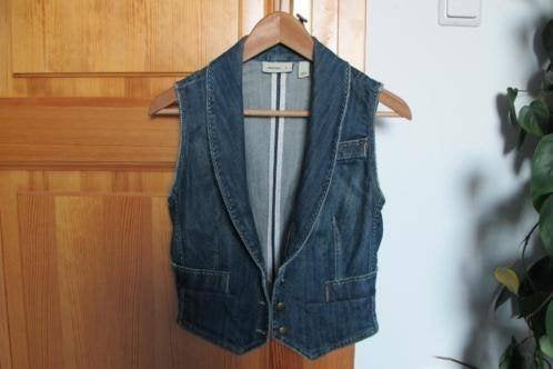 Denim vest (Mango), Kleding | Dames, Mango, Blauw, Ophalen of Verzenden, Maat 36 (S)